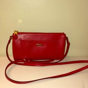 Ralph Lauren red & gold crossbody